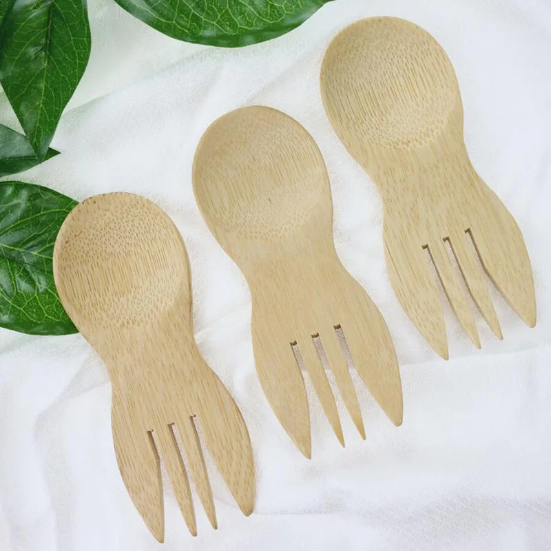 Amazon Hot Selling Biodegradable Custom Logo Mini Baby Bamboo Wooden Spork Buy Spork Bamboo Wooden Spork Custom Logo Spork Product On Alibaba Com