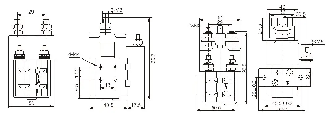 SW84 100A CO NO+NC SPDT Solenoid switch EV Relay 12VDC 24VDC Albright equivalent 12V 24V DC motor 100A Changeover DC Contactor