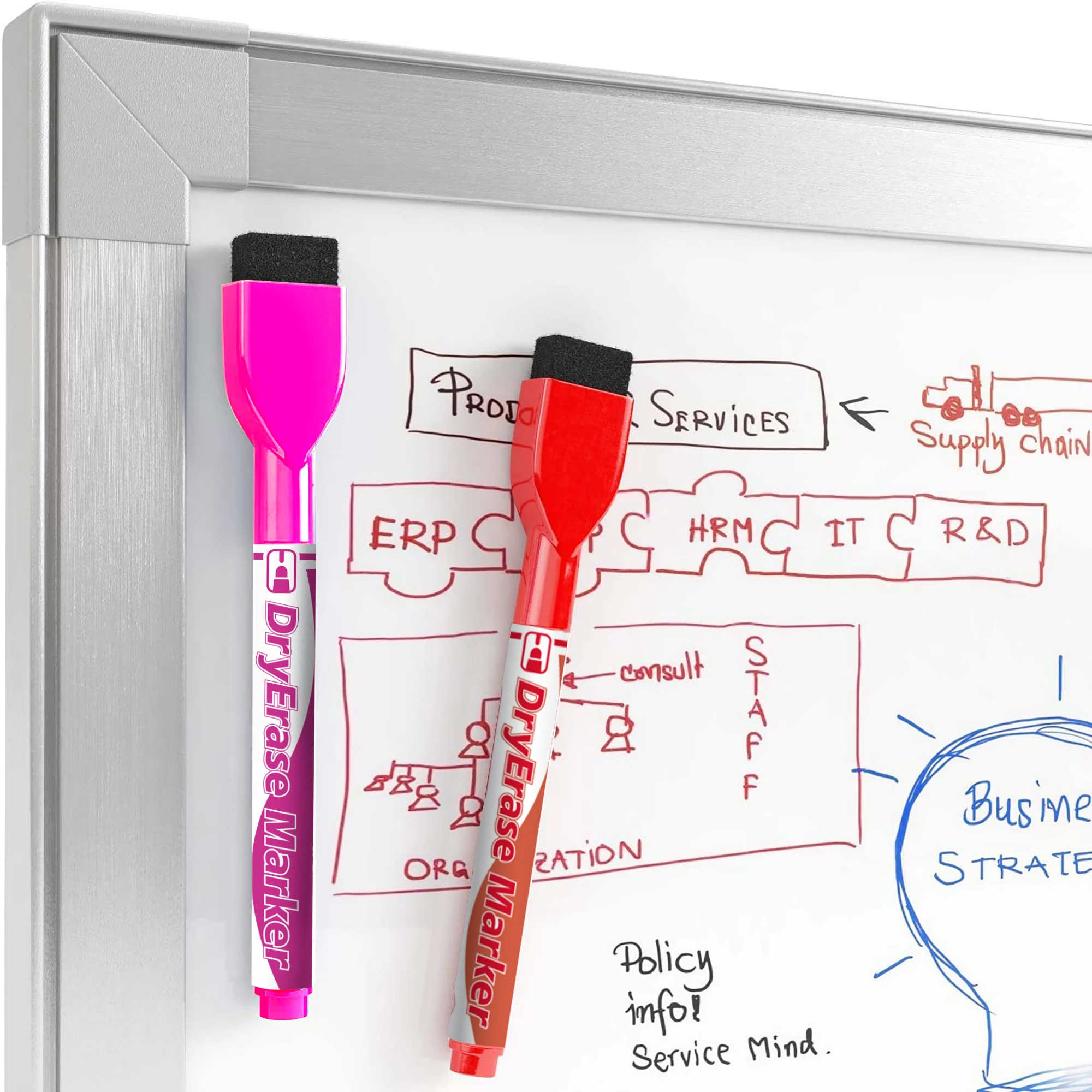 Nontoxic Whiteboard Marker 12 Colors Dry Erase Maker With And