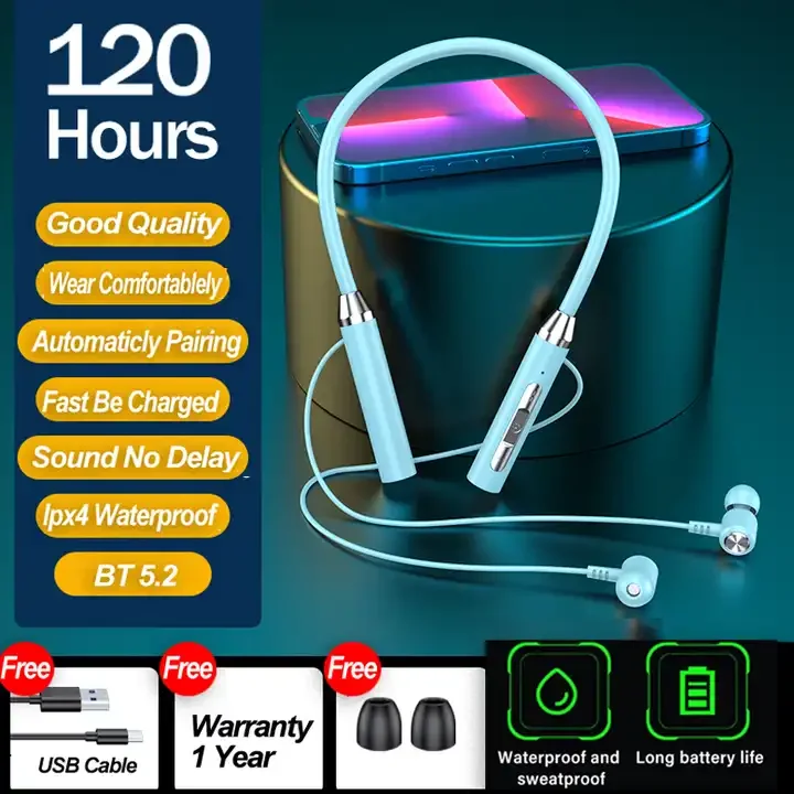 2023 Tws Gaming Earbuds Neckband Headphones Classic Neck Band Earbuds