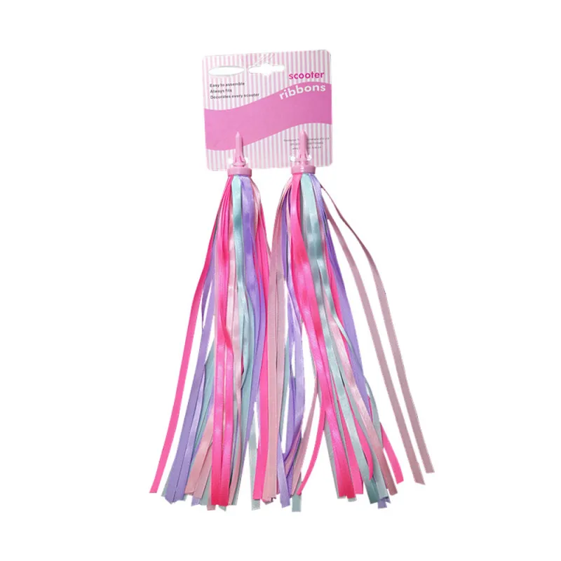 ABSOAR Cycling Colorful Bike Streamers Girls Kids Boys Bicycle Tassel Ribbon Handlebar Scooter Streamers 2 Pairs 18 Bands