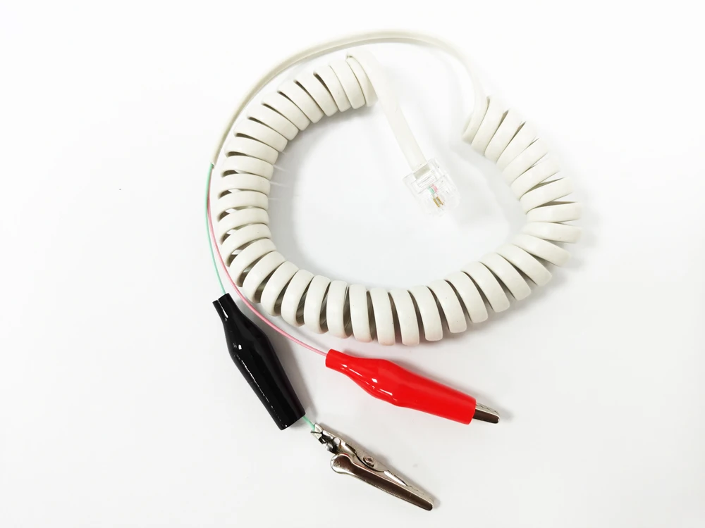 New Home Phone Telephone Rj11 Plug Alligator Clip Test Tester Cable Wire Cord 