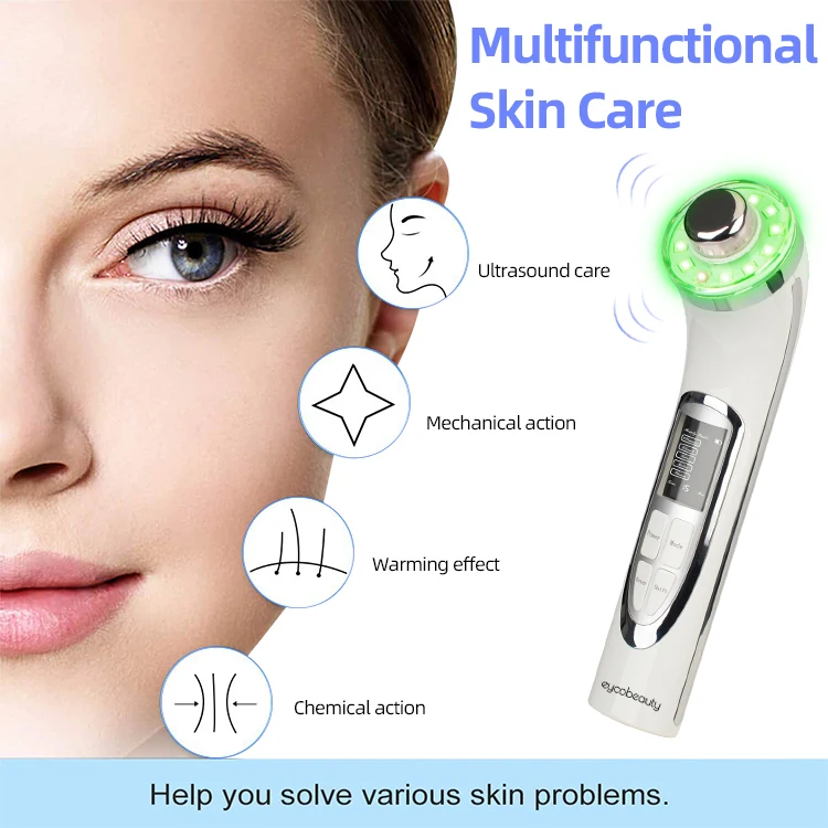 Lithium Ion Multi-Function Beauty Equipment Skin Care Portable  Vibration Ultrasonic Cleaning Machine Home Use Beauty Device