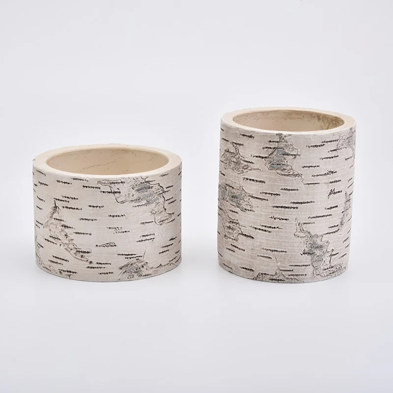12oz Map Pattern Concrete Candle Holders Cement Jar for Soy Wax Home Decor Wholesales