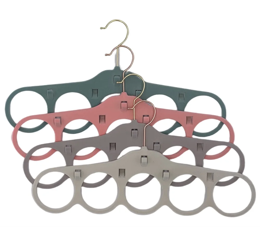 Wholesale Classic Black Five Holes Hanger Flocked Scarf Hanger Multi