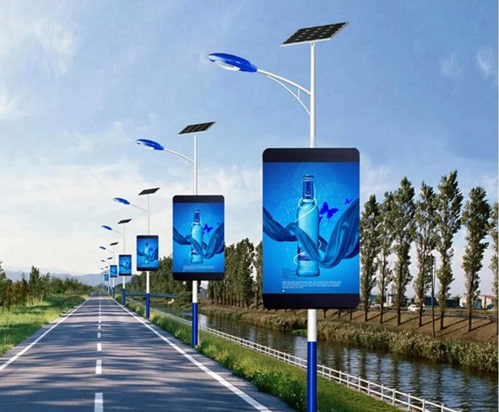 Straßenlichtmast der hohen Qualität P6 WIFI 3G 4G der im Freien, der Anzeige annonciert, Bleischirm