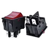High quality RF-1004 power switch with red light indicate rock electric switch 32.3*25.3 16A big rate power KCD4 2 button 4pins