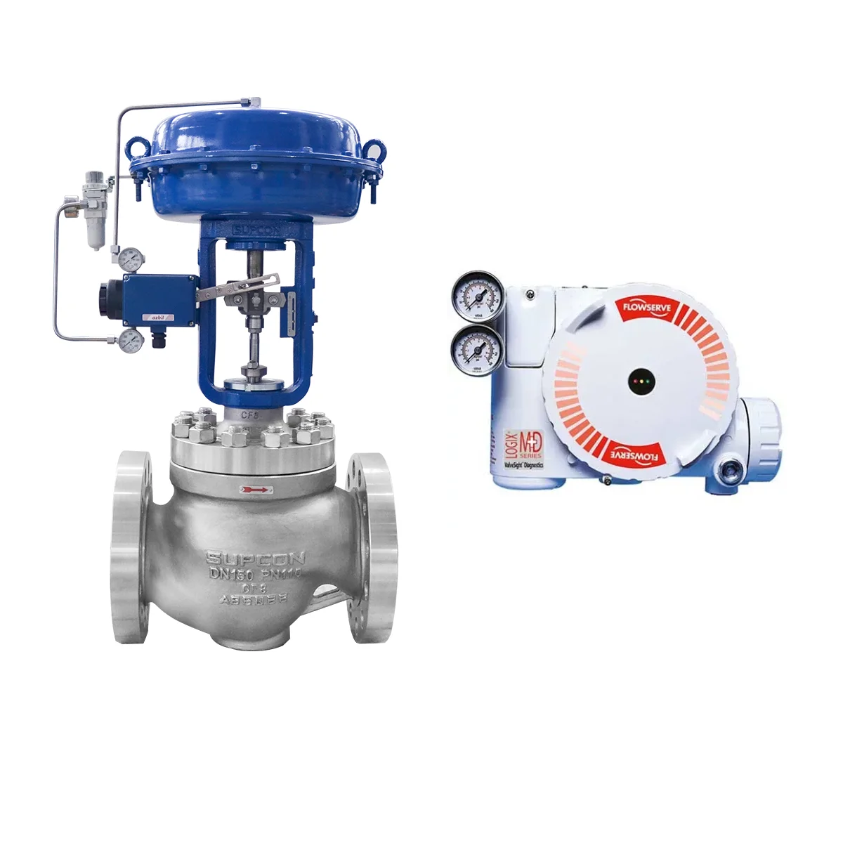 Flow Control Valve With Flowserve 3200md Digital Valve Positioner And ...