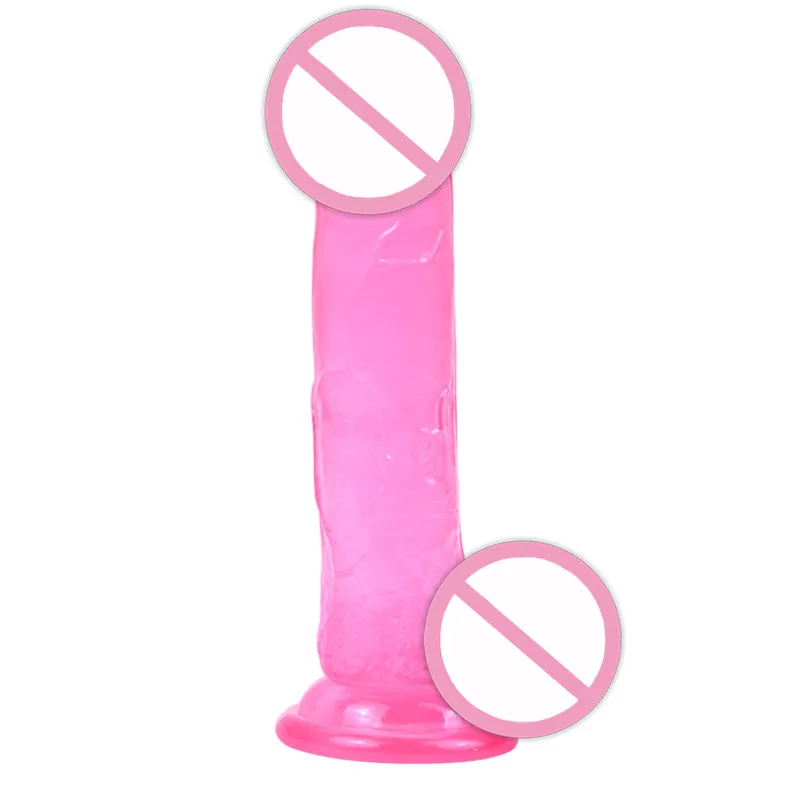 Women Masturbation Free Gigantes Artificial Cock 7.9 inch Jelly Wholesale Bulk Dildos