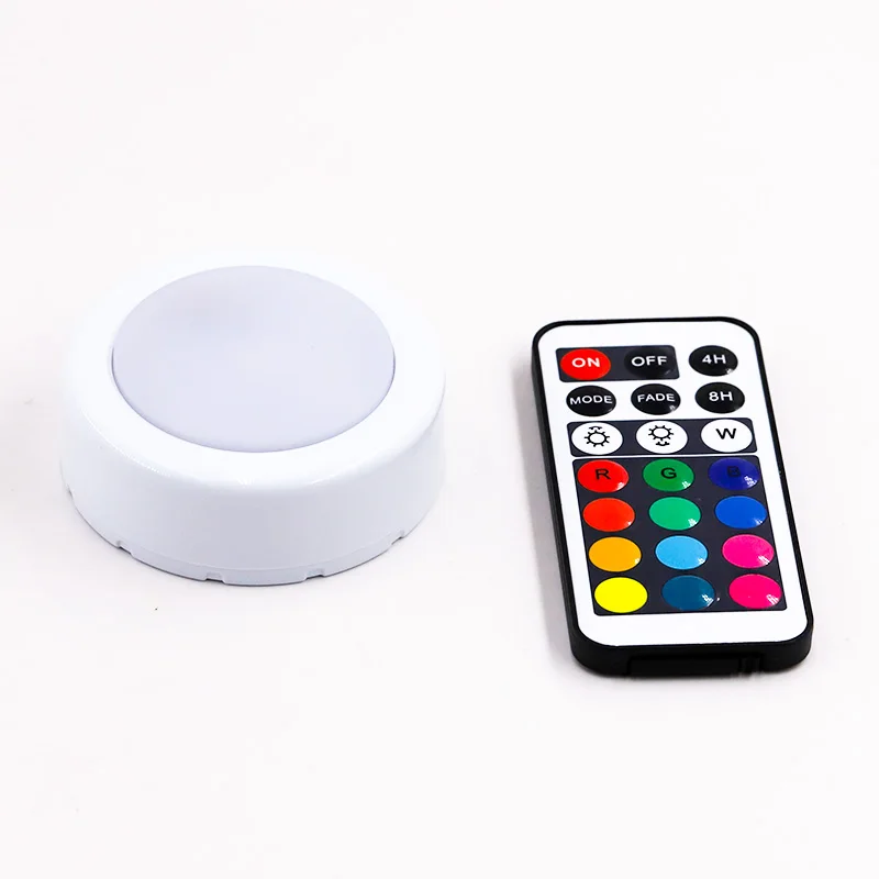 1 LED Remote control puck light night light Perfect for Under Cabinets, Closet, Attic, Nightstand,Nursery, Bathroom, Hallway