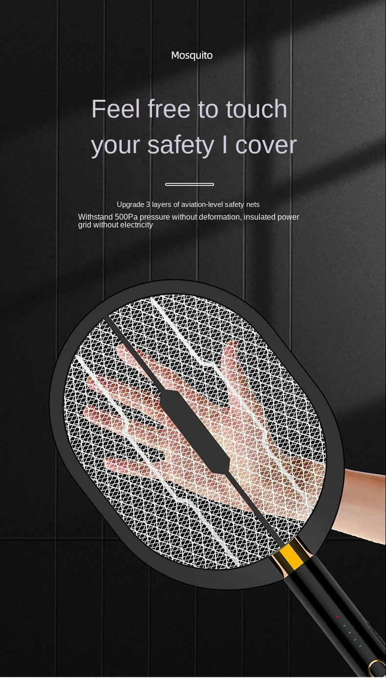 Two-in-One Electric Mosquito Swatter with Photocatalyst Killer New USB Home Mosquito Trap and Charging Lamp