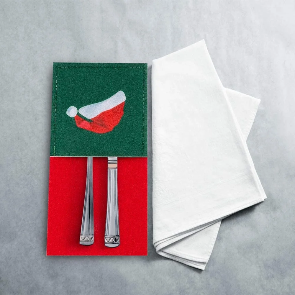 Colorful Felt Cutlery Holder Christmas Fork Knife Cute Cutlery Holder