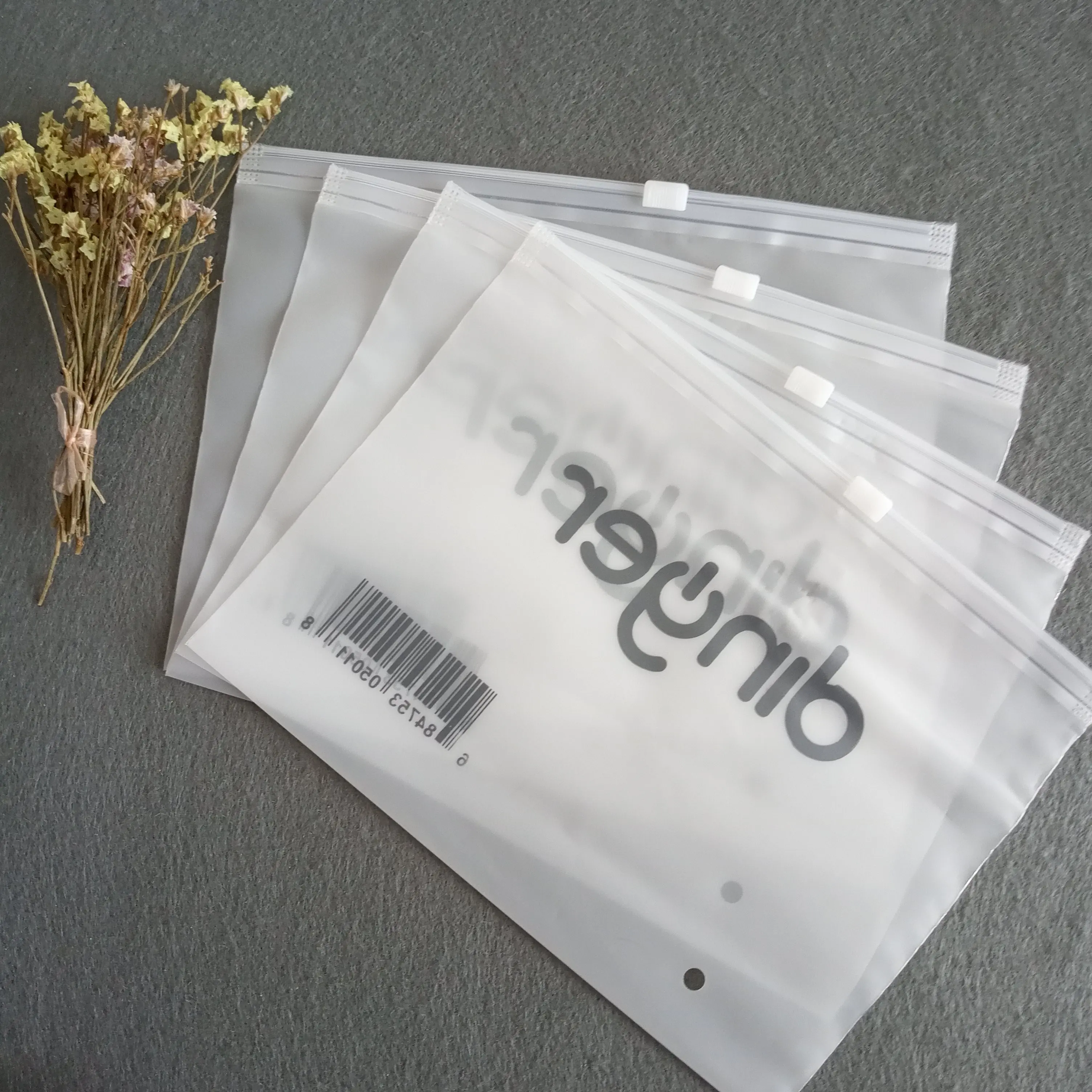 Matte Print Pe Ziplock Custom Poly Zip Lock Frosted Plastic Packing ...