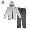 Hot sales high quality zip up front pockets jogger suits, centre zipper hoodie jackets and matching pants sets men tracksuits