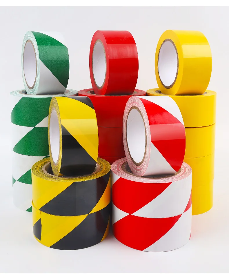 Warning Zebra Label Yellow & Black PVC Zebra Crossing Warning Tape Ground Logo Decoration ...