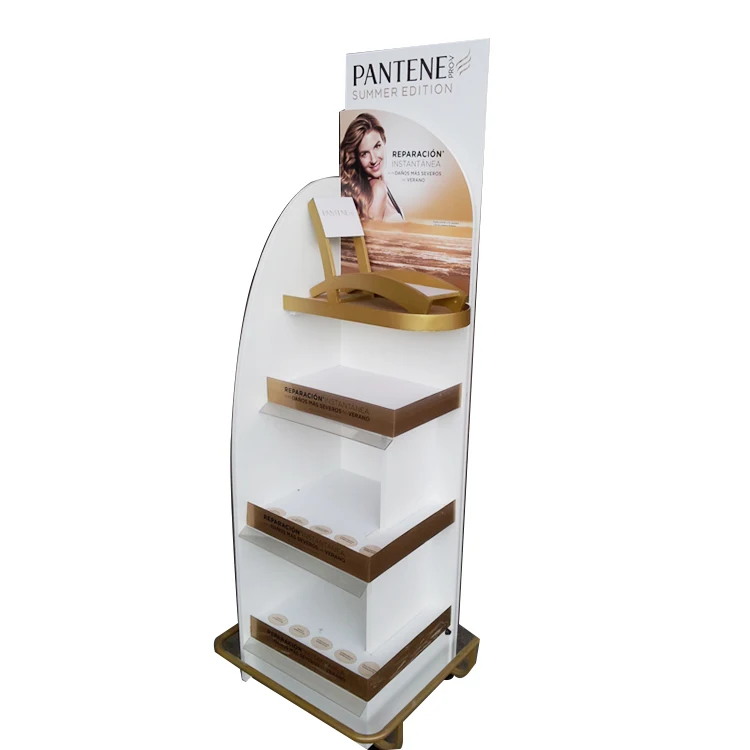 Custom Shampoo Bottle Display Stand For Private Label Natural Hair Care