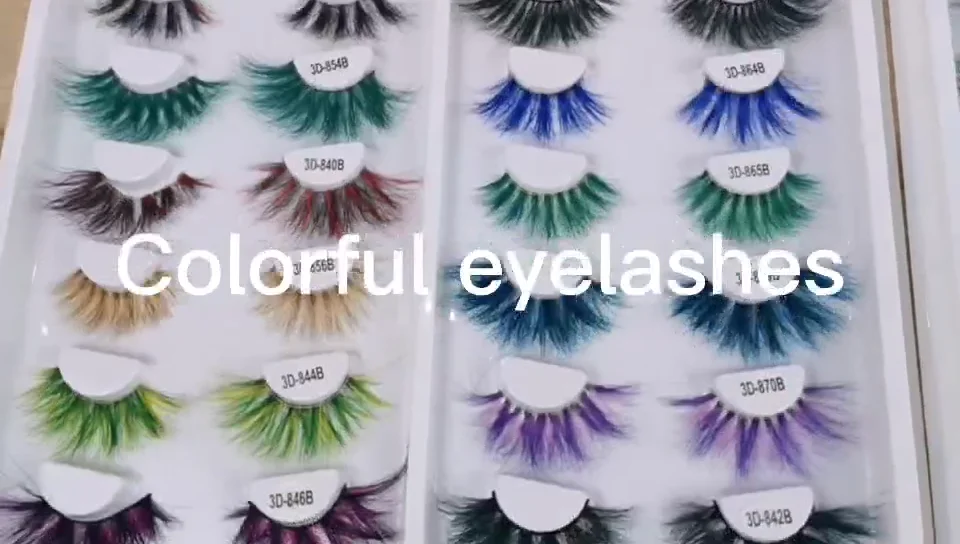 factory price color mink lashes vendor mink fur strip false