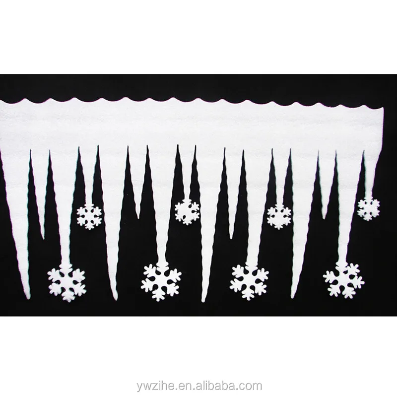 2pcs/lot Foam Ice Strip Icicle Snowflake Pendant Decorations Merry Christmas Ornaments Snow Navidad Natal Decor for Wall White