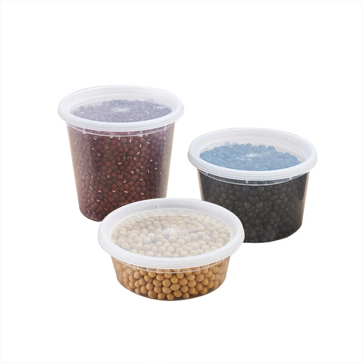 240ml disposable plastic clear sauce cup with airtight lid (S8)