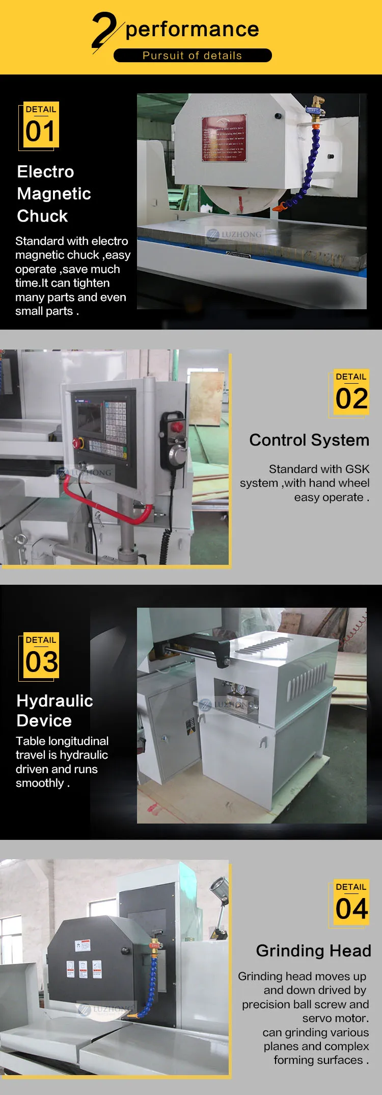 Cnc Grinding Machine Price Myk4080 Automatic Surface Grinding Machine