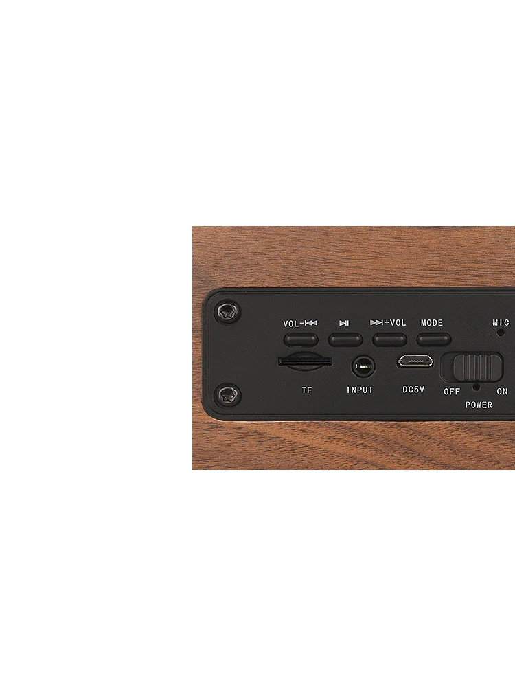 Wood Bluetooth Speaker Retro HIFI 3D Dual Loudspeakers Bluetooth Wireless Speaker With Hands-free Sound Box TF AUX IN - ANKUX.COM
