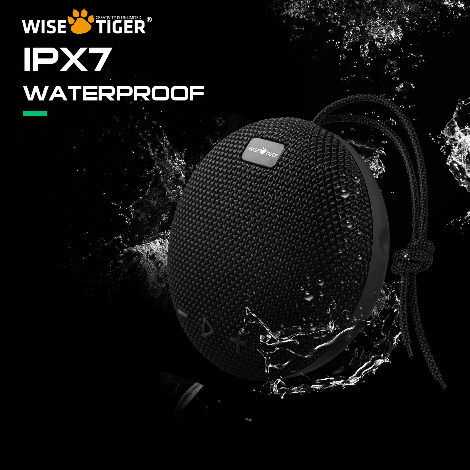 Wisetiger Bluetooth Speaker Portable Outdoor Sports Sound Box Ipx7