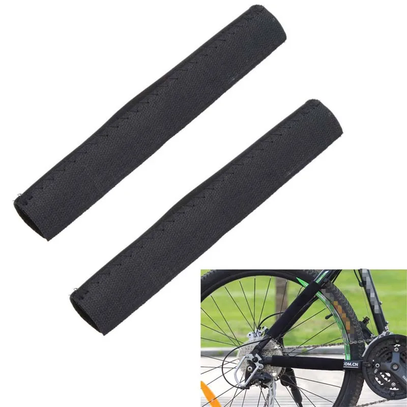 HJGarden 2PCS Bike Chainstay Protector Frame Rear Chain Frame Protective Cover Bike Cycle Frame Chain Chainstay Guard Pad Black 