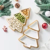 Nodic Style table dessert/snake high quality porcelain divided ceramic christmas tree shaped plates