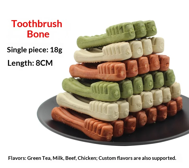 Factory European Fruit Snacks Dog Tooth Cleaning Bone Toothbrush Beef Flavor Grinding Stick Pet Food Training Bite Wholesale details