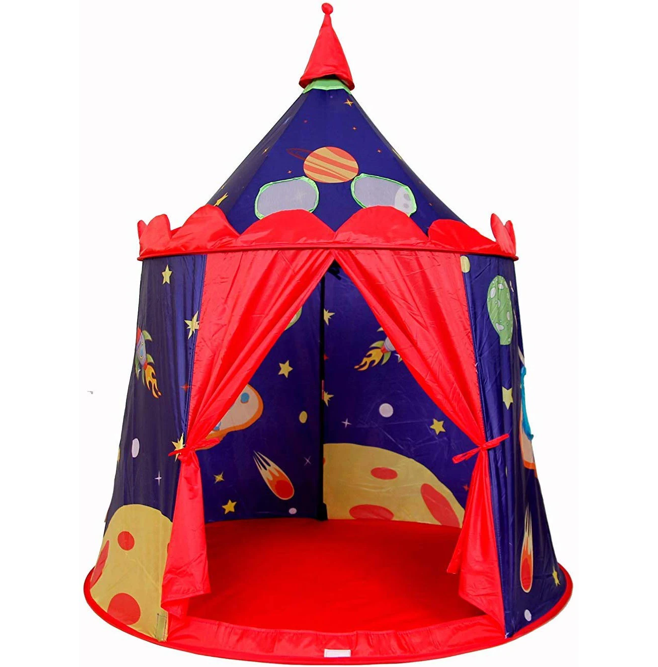 太空牛仔玩帐篷儿童太空火箭城堡室内和室外男孩和女孩生日礼物