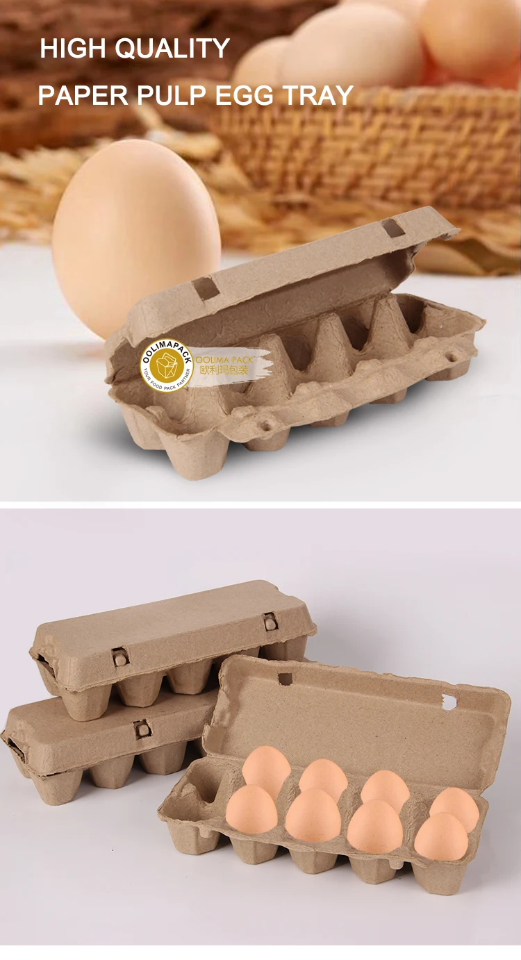 Biodegradable Ecofriendly Sell 12 /6 Eggs Paper Packaging Pulp Fiber