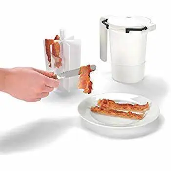 Topfeng Hot Microwave Bacon Rack Hanger Cooker Tray Cook Bar Crisp Breakfast Meal Home Dorm Use Tools With Tong Holder Product On Alibaba Topfeng Hot Microwave Bacon Rack