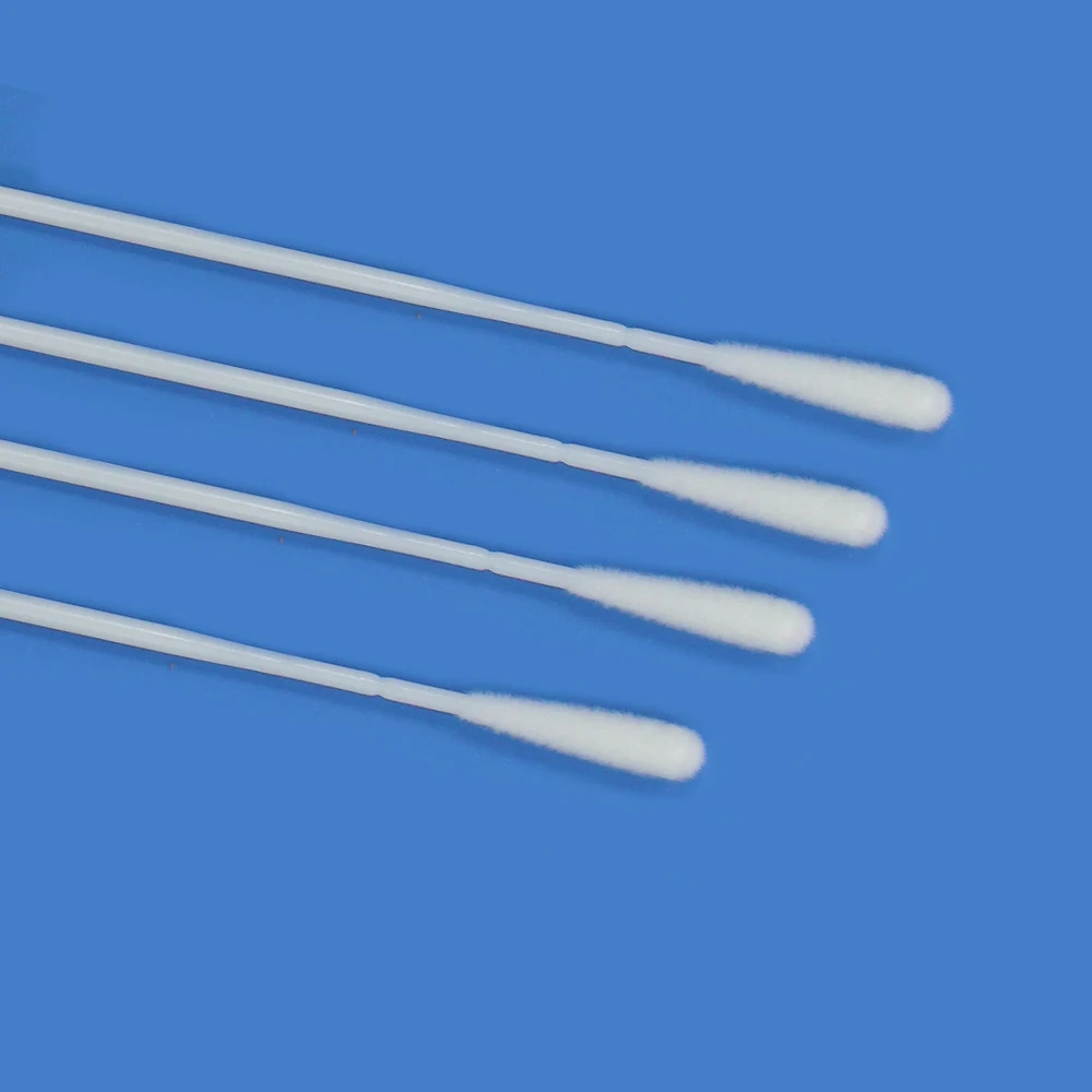 Specimen Collection Saliva Sterile Nasal Flcoked Swab Plastic Sampling