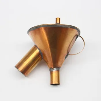 海聚批发高品质金属小型铝黄铜保温漏斗灌装