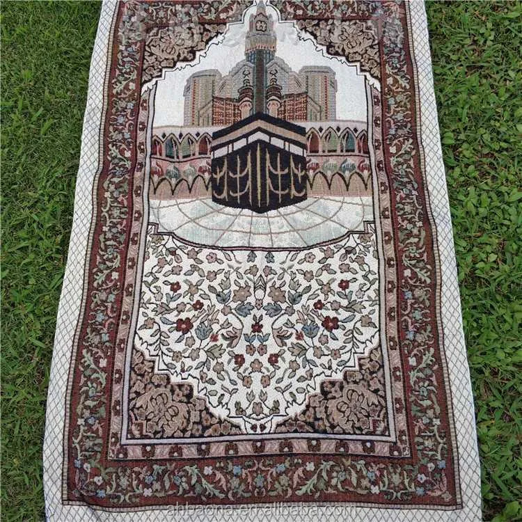 Delicate Moslim Gebedskleed Opvouwbare Pocket Islam Gebedskleed Moskee Bidden Mat 70*110cm Met