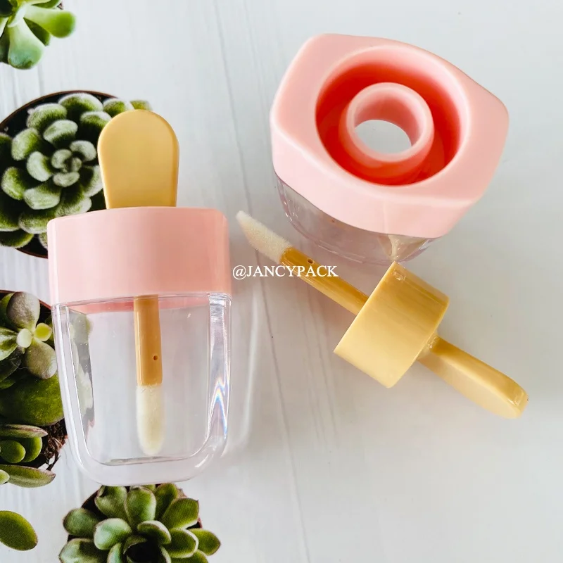 Jancy Pack Wholesale Cute Popsicle Lip Gloss Container Pink Green Blue