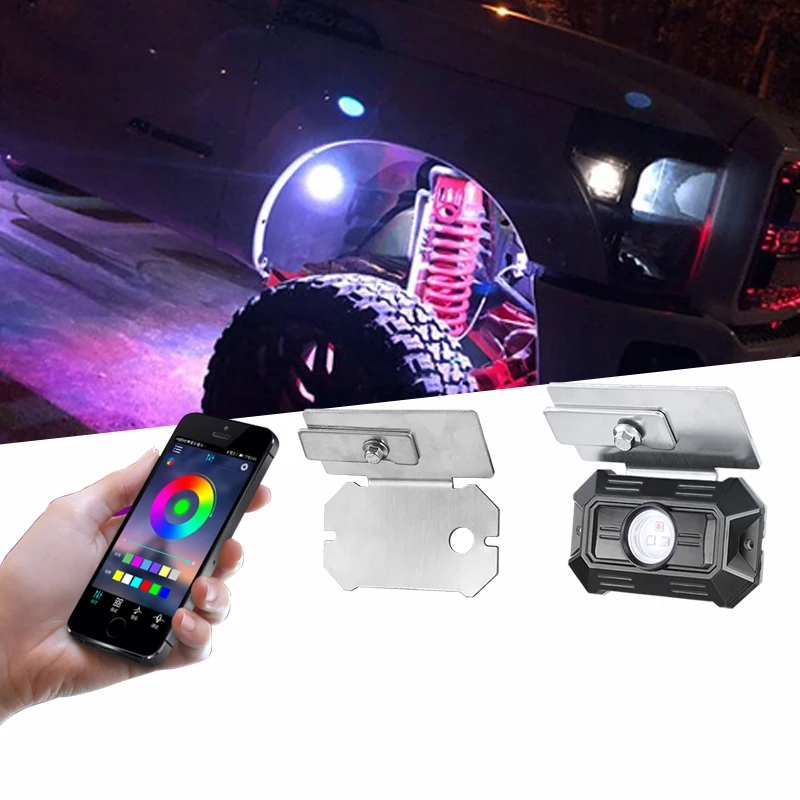 All Colors With Rgb Remote Control Led 12V Multicolor Rock Light For Auto Decoration