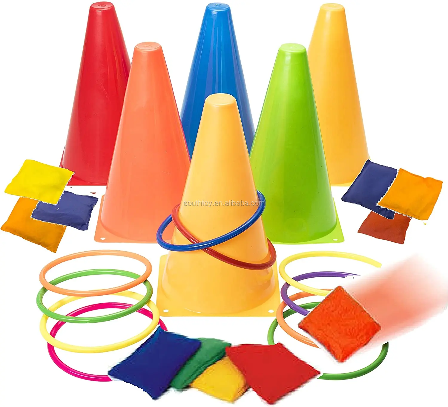 Plastic Cone Set 26 Piece Set 3 In 1 Carnival Outdoor Games Combo Set
