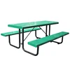 Perforated (punched) steel picnic table and bench