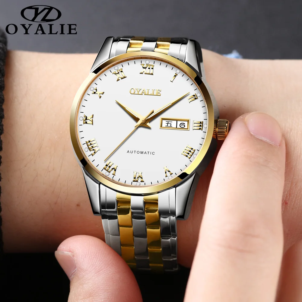 Men Business Mechanical Wrist Watch Men Automatic Power Pointer Watch Date Sport Montre Homme Men Clock