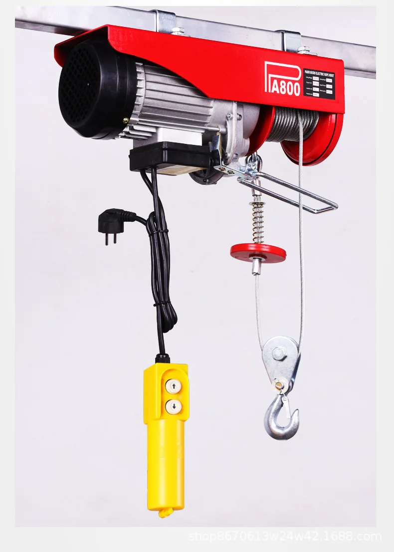 Hot Sale Electric Hoist 1t Small Household Grain Lifting Machine Wireless Remote Control Gantry Lifting Crane Cable Retail Mine