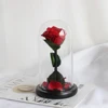 Valentine's Mother's Day Gift Handmade Preserved Red Rose in Glass Dome
