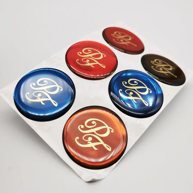 Custom Clear Epoxy Resin Label Dome Logo Sticker Self Adhesive 3d