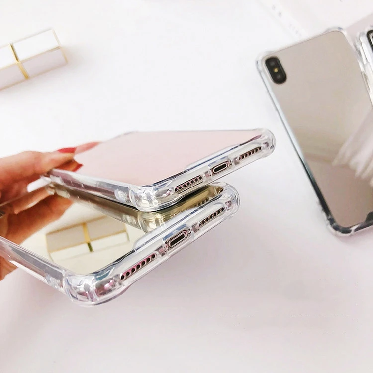Luxury Plating Mirror Mobile Shockproof Cell Phone Case For Iphone 7 8