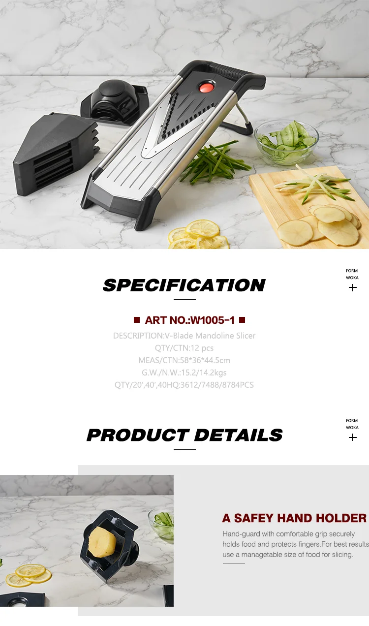 High Quality Adjustable Stainless Steel Mandolin Slicer For Vegetables