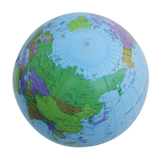Custom New Logo Chinese Plastic Inflatable World Earth Globes