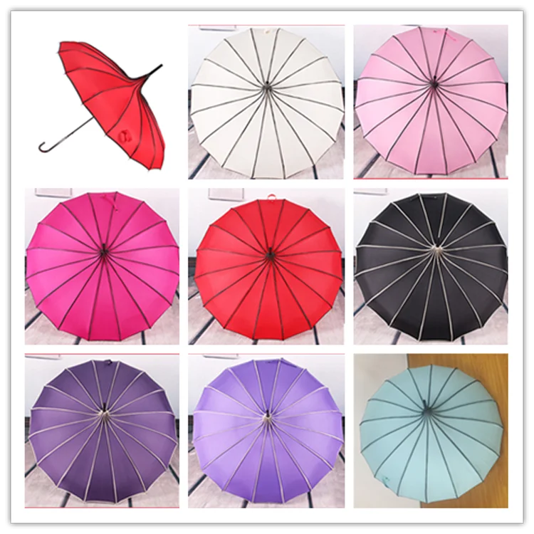 22in*16k Light Purple Parasol Umbrella Pagoda Shaped Umbrella Wholesale