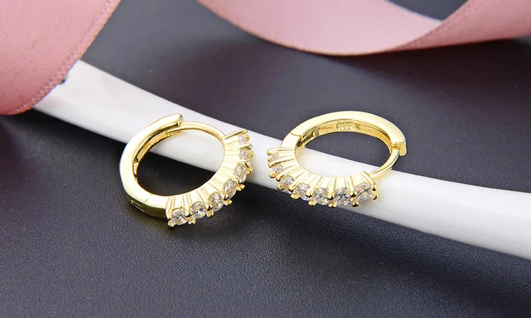 POLIVA Sterling Silver Stud Earring Cz Plain Hoop Earrings Earrings For Women