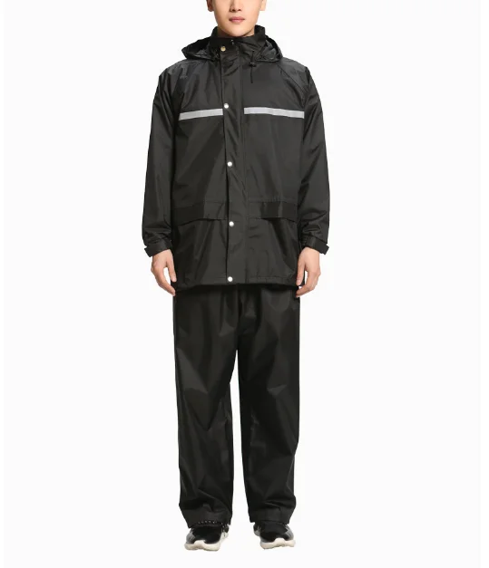 2018 Custom Fashion Motorcycle Raincoat Overall Rain Suit Rain Coat Blank Waterproof Foldable Nylon Rain Coat For Men