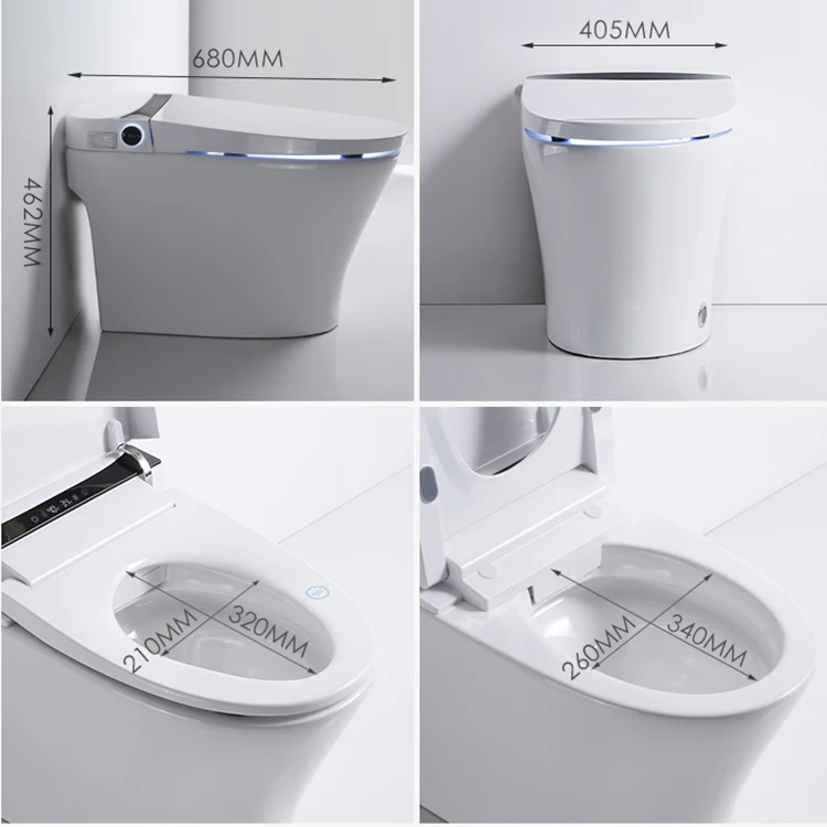 Intelligent Sanitary Ware Fully Automatic Inductive Japanese Smart Toilet With Remote Control